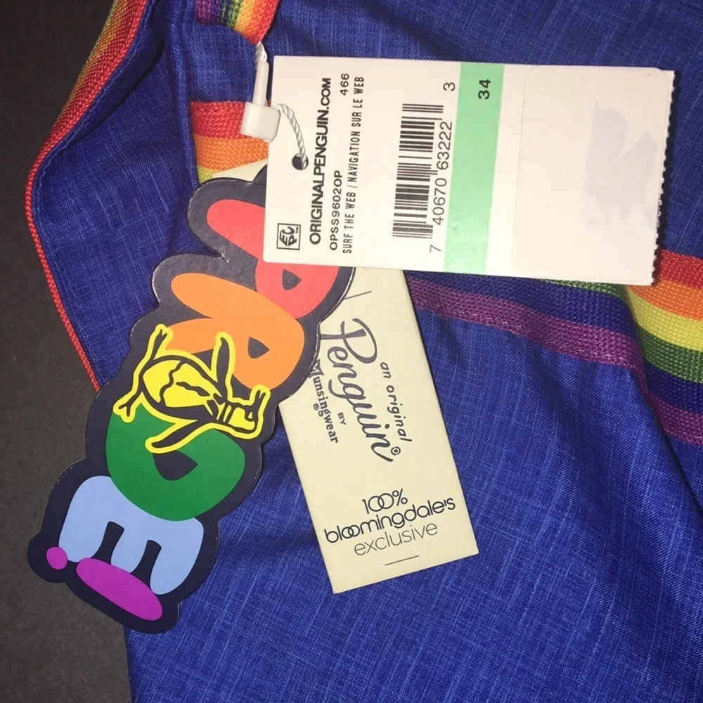 NWT Penguin by Munsingwear “Surf the Web” Men’s Swim Trunks